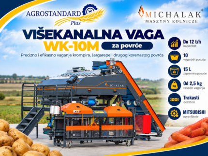 Michalak WK-10M višekanalna kombinaciona vaga za povrće sa deset vagarskih posuda