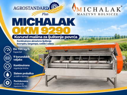 Michalak OKM 9290 industrijska korund mašina za ljuštenje krompira i korenastog povrća