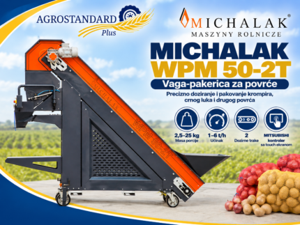 Michalak WPM 50-2T automatska vaga-pakerica za krompir i povrće sa dve dozirne trake