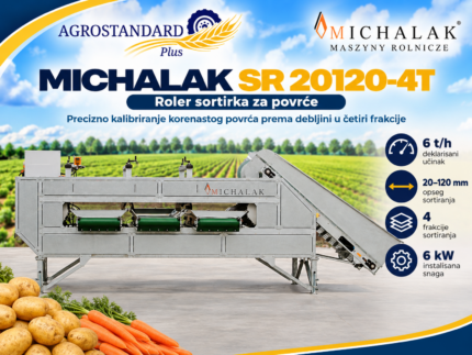 Michalak SR 20120-4T roler sortirka za povrće sa četiri prihvatna transportera