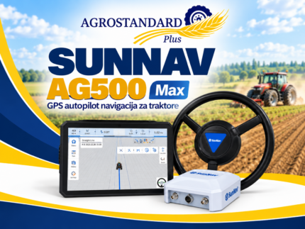SUNNAV AG500 Max GPS autopilot navigacija za traktor sa ekranom, električnim volanom i GNSS prijemnikom