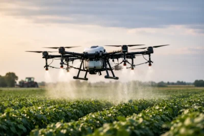 Poljoprivredni dron za prskanje useva u praksi